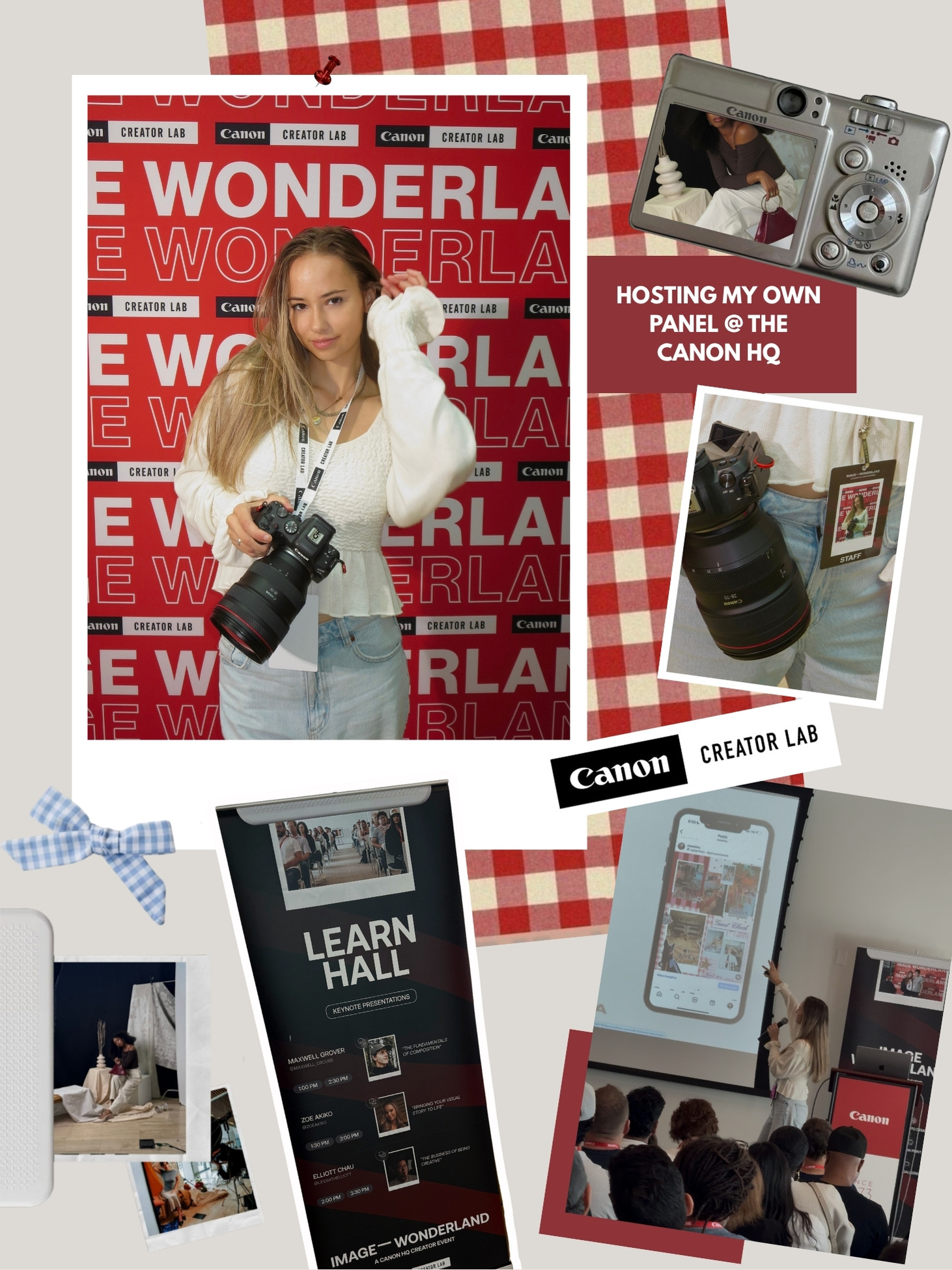 Zoe hosting her panel at Canon Creator Lab in Toronto